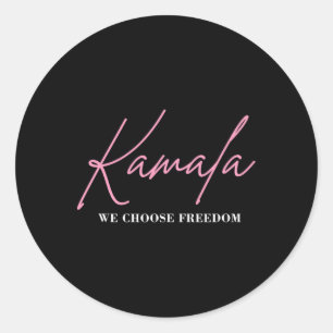 Kamala Harris For President 2024 Election Freedom Classic Round Sticker