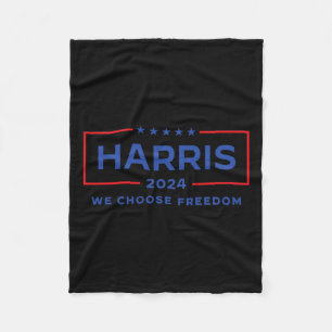 Kamala Harris For President 2024 Election Freedom Fleece Blanket