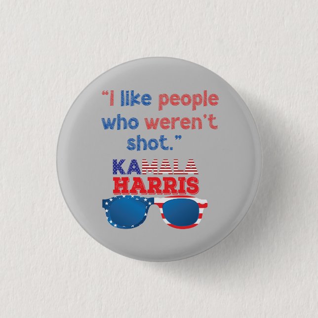 Kamala Harris for President 2024 funny anti-trump 1 Inch Round Button (Front)