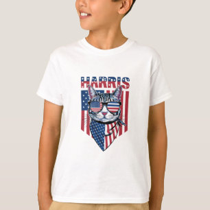 Kamala Harris for President 2024 Funny Cat  T-Shirt