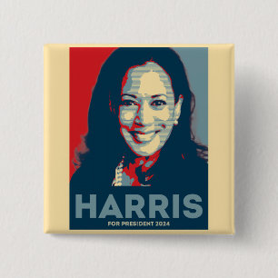 Kamala Harris For President 2024 - Hope 2 Inch Square Button