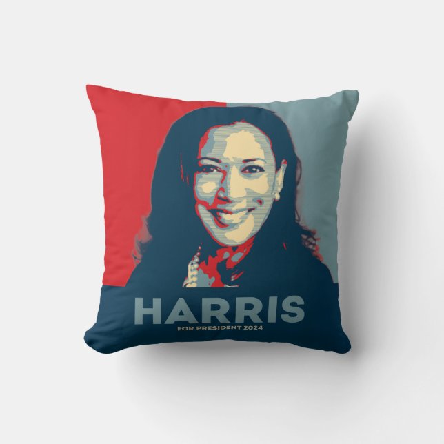 Kamala Harris For President 2024 - Hope Throw Pillow (Front)