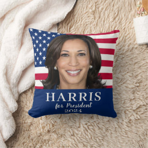 Kamala Harris For President 2024 Throw Pillow