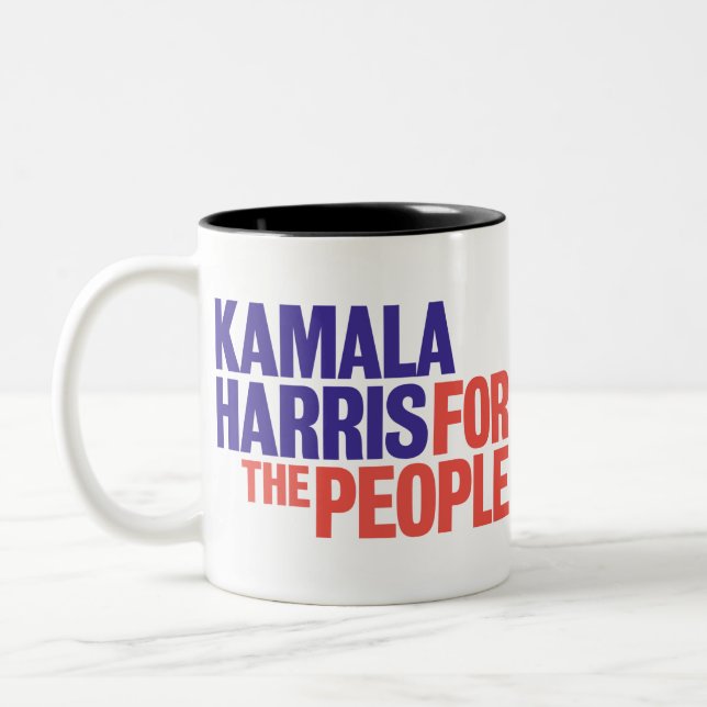 Kamala Harris for President 2024 Two-Tone Coffee Mug (Left)