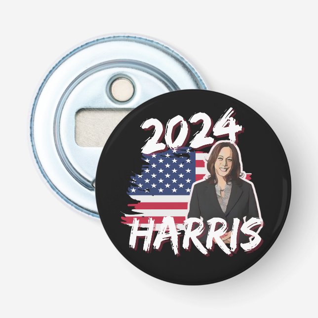 Kamala Harris for President 2024 US Election Bottle Opener (Front)