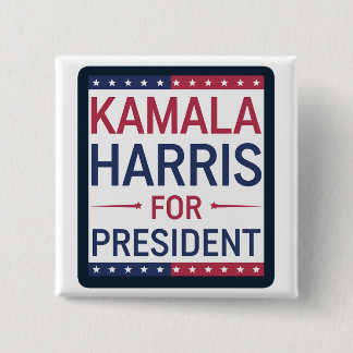 Kamala Harris for President 2 Inch Square Button