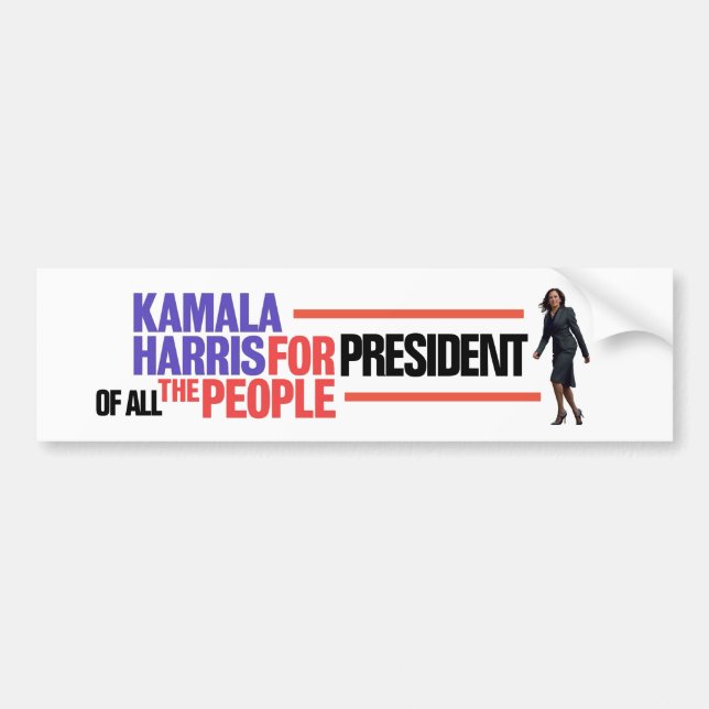 Kamala Harris for President Bumper Sticker (Front)