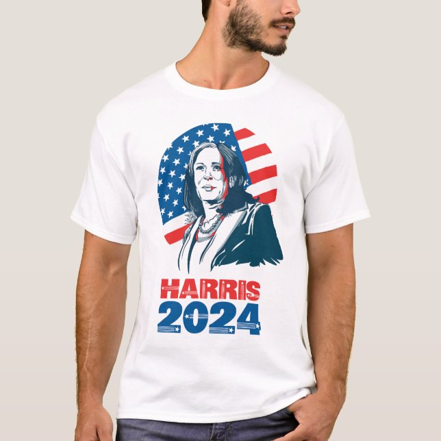 Kamala Harris For President Campaign 2024 USA T-Shirt (Front)