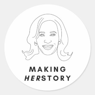 Kamala Harris For President Harris 2024 Making Her Classic Round Sticker