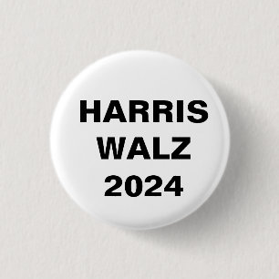 Kamala Harris for President Tim Walz VP 2024 1 Inch Round Button