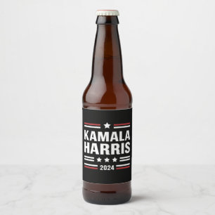 Kamala Harris for The People 2024 President  Beer Bottle Label