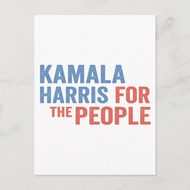 Kamala Harris For the People Election Democrats  Postcard (Front)