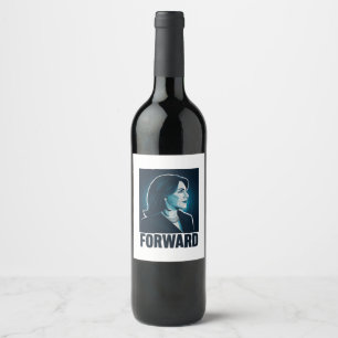 Kamala Harris Forward 2024 Presidential Election  Wine Label