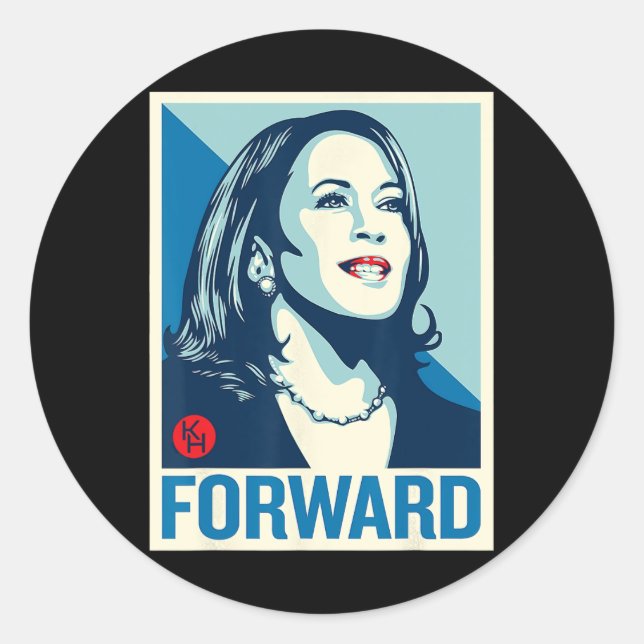Kamala Harris Forward  Classic Round Sticker (Front)