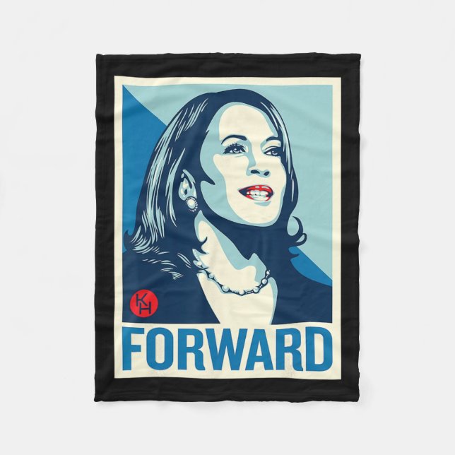 Kamala Harris Forward  Fleece Blanket (Front)