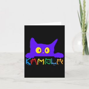 Kamala Harris Funny Cat Lettering Typography Alpha Card