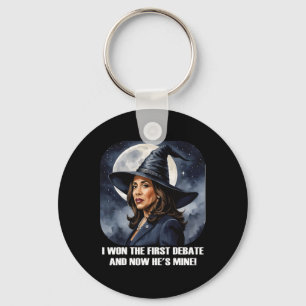 Kamala Harris Funny Debate Election 2024 Won Witch Keychain