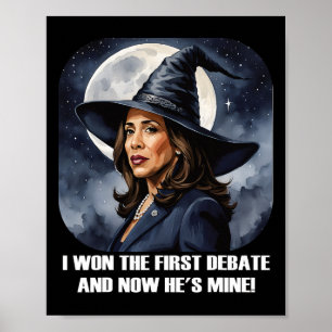 Kamala Harris Funny Debate Election 2024 Won Witch Poster