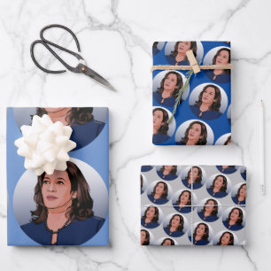 KAMALA HARRIS GIFT WRAPPING PAPER SHEET