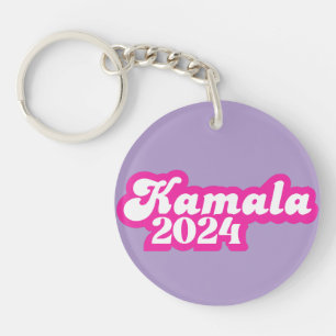 Kamala Harris girly Pink Logo 2024 Keychain