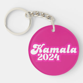 Kamala Harris girly Pink Logo 2024 Keychain