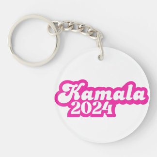Kamala Harris girly Pink Logo 2024 Keychain