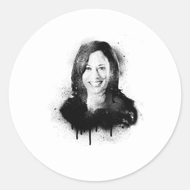 Kamala Harris Graffiti Art Classic Round Sticker (Front)