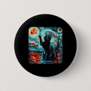 Kamala Harris Halloween Bats Starry Night Black Ca 2 Inch Round Button