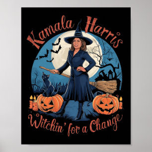 Kamala Harris Halloween Witch Quotes 2024 Election Poster