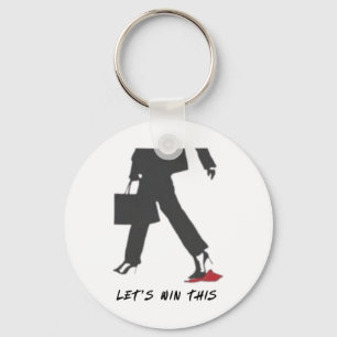 Kamala Harris Heels Stepping On Red Mega Hat Elect Keychain