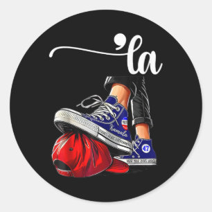 Kamala Harris High Heels Stepping On Red Mega Hat  Classic Round Sticker