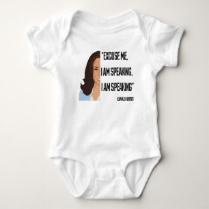 Kamala Harris I am Speaking Baby Bodysuit