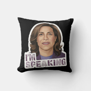 Kamala Harris I Am Speaking, Historic Debate Quote Throw Pillow