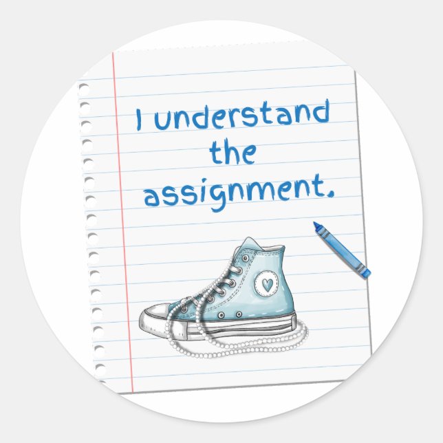 Kamala Harris I understand the assignment! Classic Round Sticker (Front)