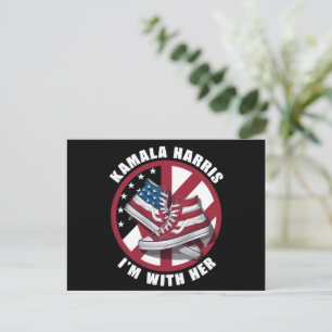 Kamala Harris I'm with Her Patriotic Converse  Postcard