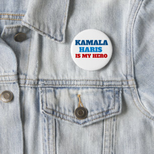 Kamala Harris is my Hero Political Party  2 Inch Round Button