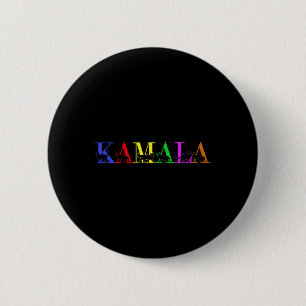 Kamala Harris Lgbt Cute Postive Cat Lettering Font 2 Inch Round Button