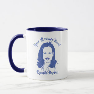 Kamala Harris Line Art Custom Text Mug