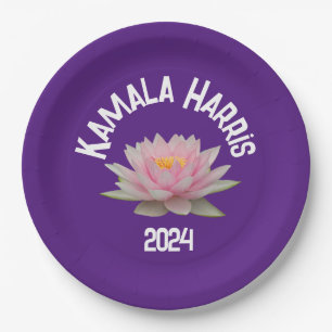 Kamala Harris Lotus 2024 Paper Plate