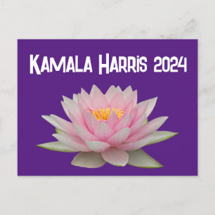 Kamala Harris Lotus 2024 Postcard