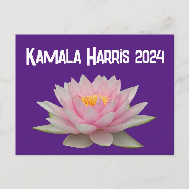 Kamala Harris Lotus 2024 Postcard (Front)