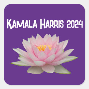 Kamala Harris Lotus 2024 Square Sticker
