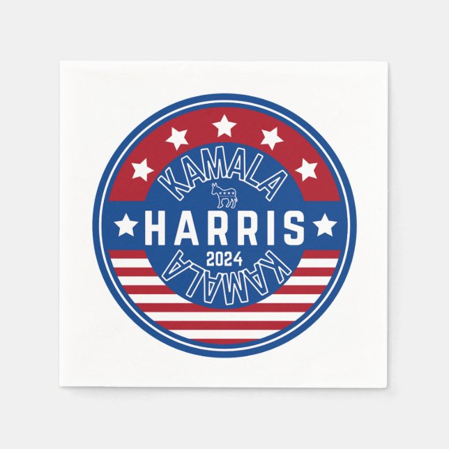 Kamala Harris Madam President 2024 Napkin (Front)