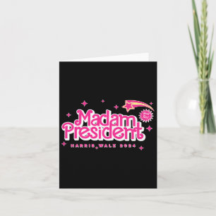 Kamala Harris Madam President Harris Waltz 2024 Pr Card