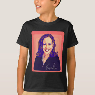 Kamala Harris Madam President Pop Art Portrait T-Shirt