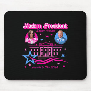 Kamala Harris Madam President White House  Mouse Pad