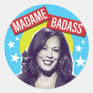 Kamala Harris / Madame Badass Classic Round Sticker
