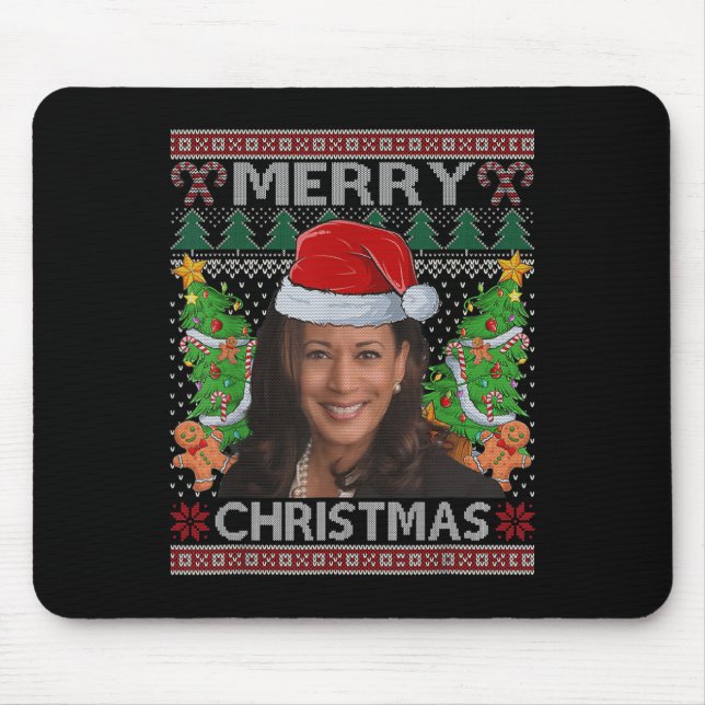 Kamala Harris Merry Christmas Shirt Women's Ugly C Mouse Pad (Front)