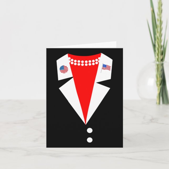 Kamala Harris Pantsuit Costume Party Female Presid Card (Front)