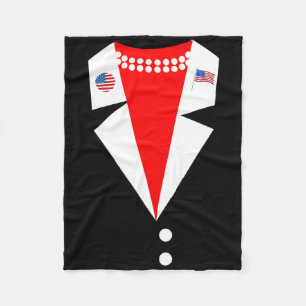 Kamala Harris Pantsuit Costume Party Female Presid Fleece Blanket